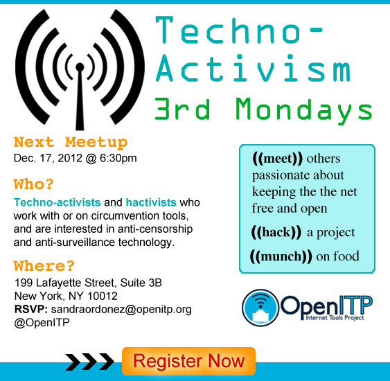 OpenITP NYC Techno-Activism 3rd Mondays