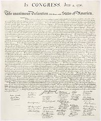 US Declaration of Independence