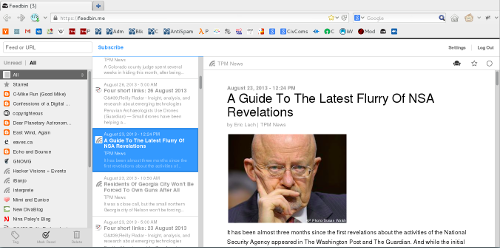 Feedbin.me screenshot